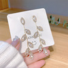 Silver needle, universal earrings, silver 925 sample, simple and elegant design, Korean style, wholesale