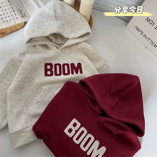 Детский худи для мальчиков, повседневный свитшот с капюшоном, тёплый длинный рукав, осень (90–140 см)