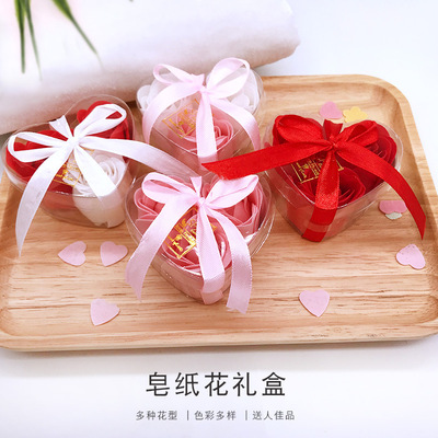 Manufactor agent paper soap wholesale Moisture moist aroma Confetti gift Red rose FlowerBox