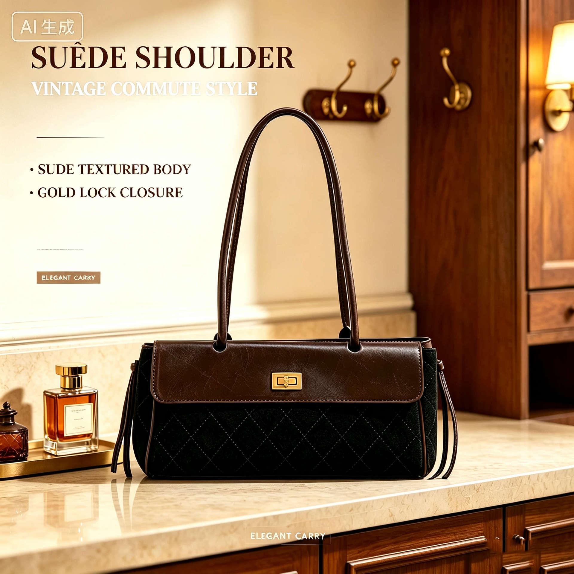 Cross-border 2026 Autumn New Fashion Versatile Single-Shoulder Handbag for Women, High-Style Commuting Retro Trendy Underarm Bag