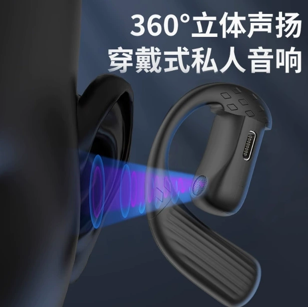 Bluetooth-гарнитура Huaqiangbei 2025 года, универсальная левый и правый уши висячий тип, длительное время работы, спортивная беспроводная костная проводимость, высокое качество