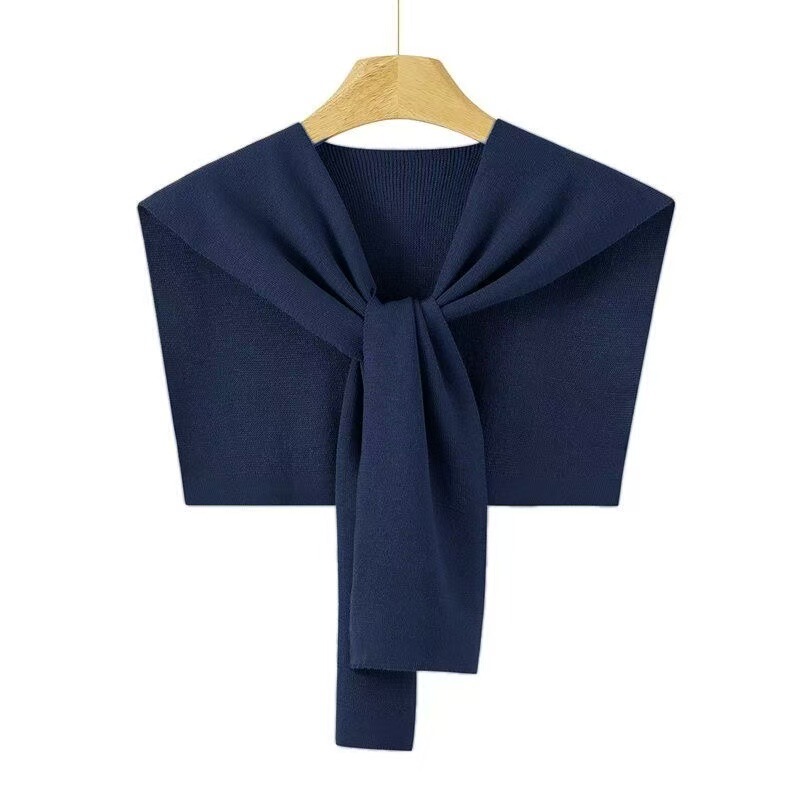 New trendy striped knitted shawl for layering, paired with shirts and skirts, faux collar for air-conditioned rooms New trendy striped knitted shawl for layering, paired with shirts and skirts, faux collar for air-conditioned rooms