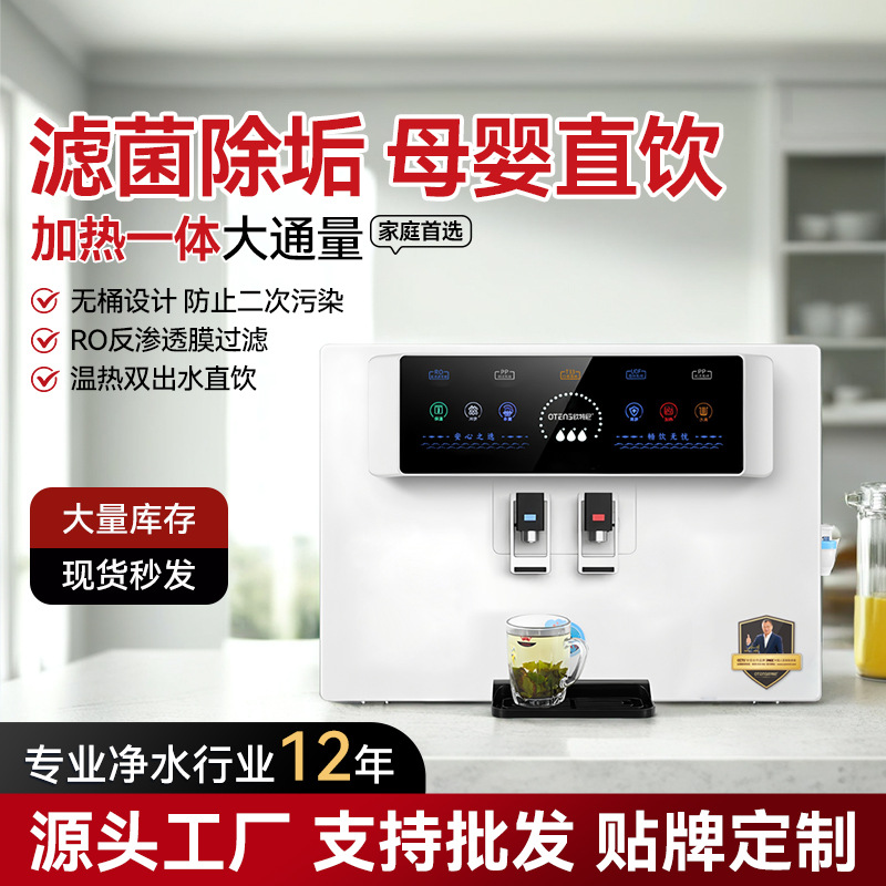 家用净水器自来水过滤反渗透加热一体净水机壁挂台式直饮机RO