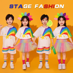 厂家现货儿童运动服装啦啦队演出服幼儿园表演服开幕式小学生运动
