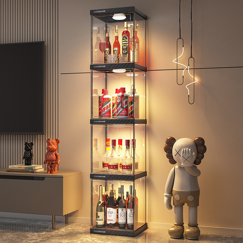 Wine Cabinet Display Cabinet Home Living Room New Popular 2025 New Wall Storage Rack Small Accessible Luxury Wine Rack