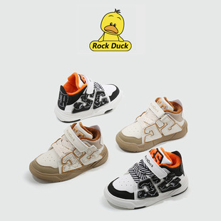 Little Yellow Duck Shoes Children's High-Top Girls' Cotton Shoes Autumn and Winter New Style Fleece-Lined Warm Sports Boys' Functional Shoes