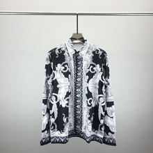 欧美潮流秋季新款长袖衬衫 男士开衫男女同款3D印花 现货跨境欧货