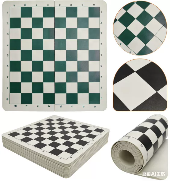 Chess Portable Leather Pu Chessboard Chess Leather Pu Velvet Chessboard Puzzle