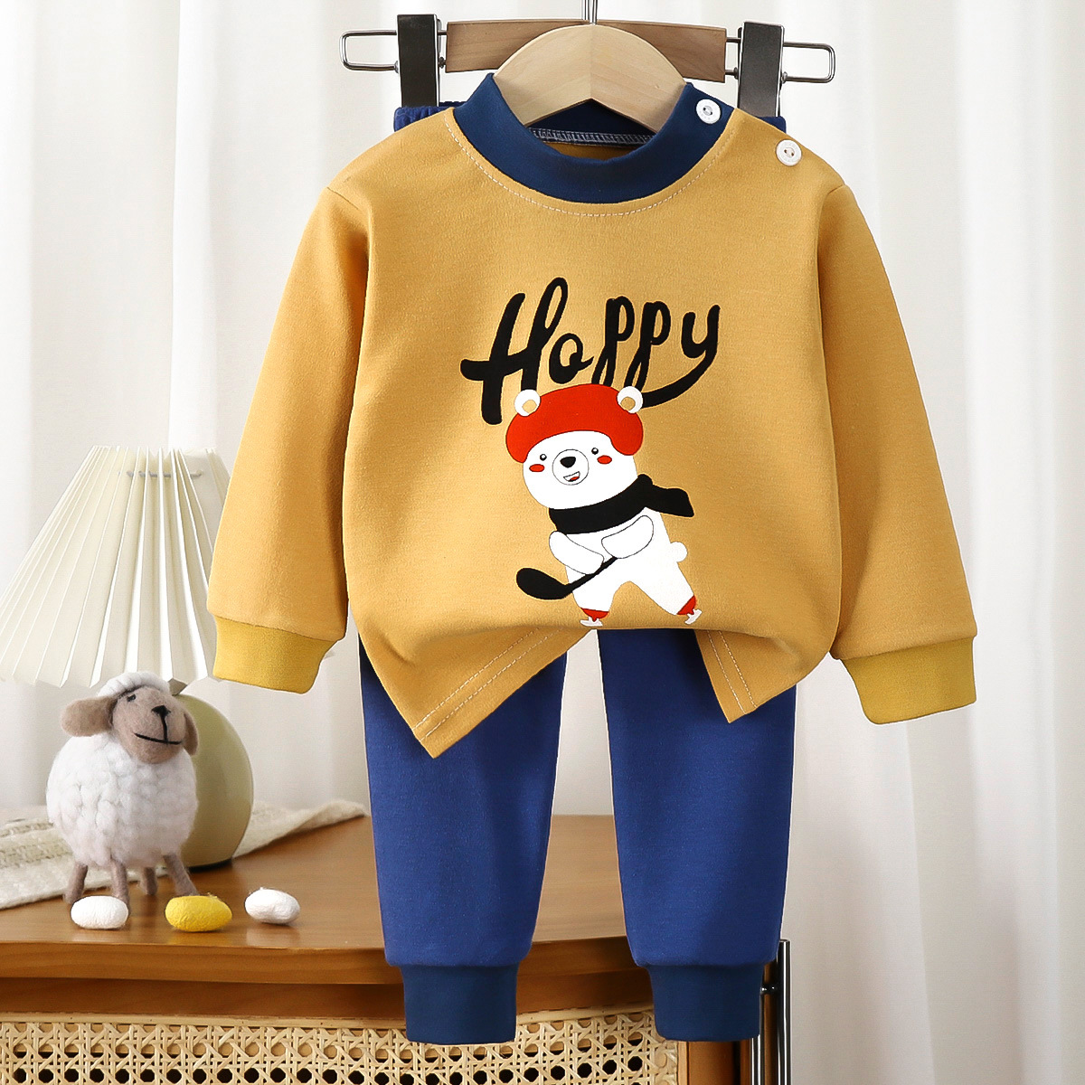 T-m pure cotton suit (turmeric snowman)