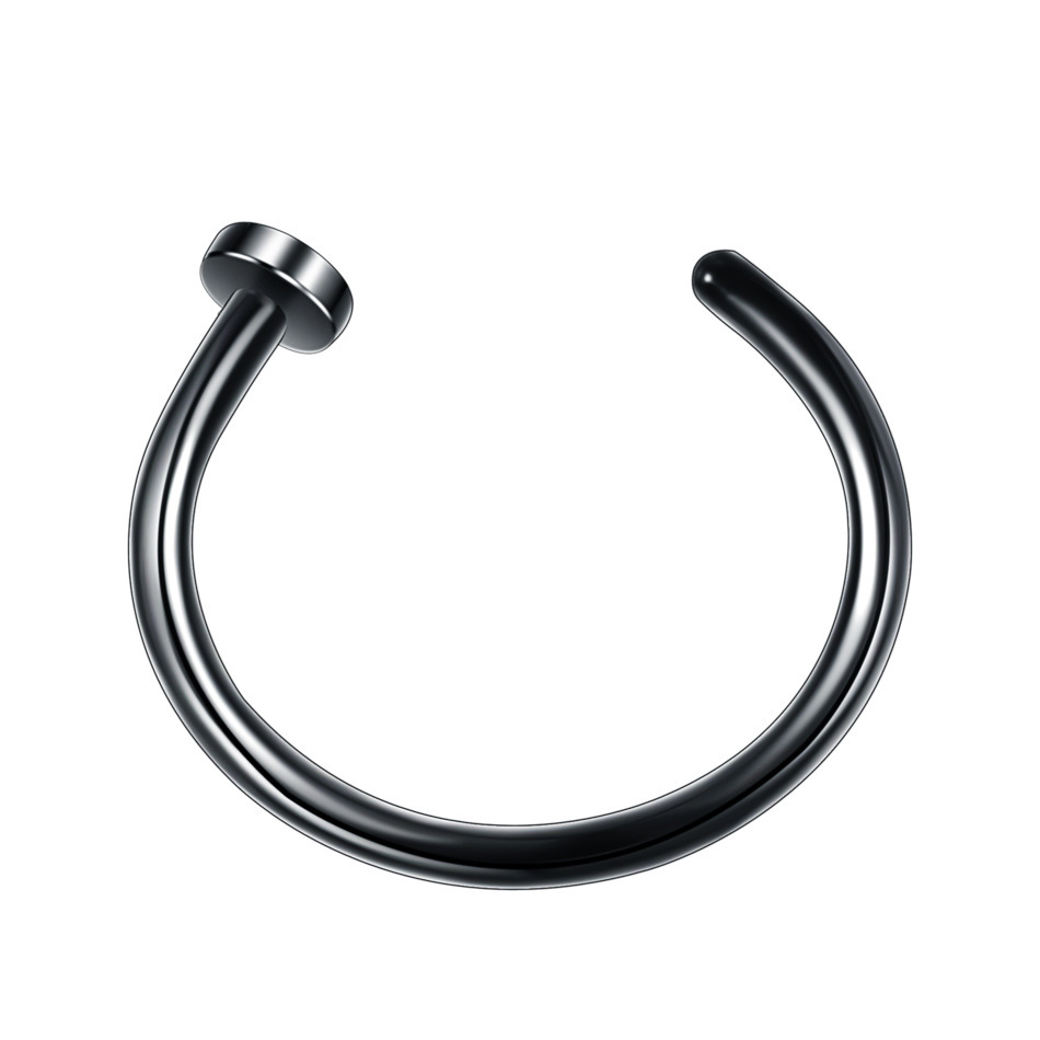 Zesen European American Fashion Stainless Steel C-Shape Nose Ring Fake Nose Ring Puncture Jewelry detail image 9