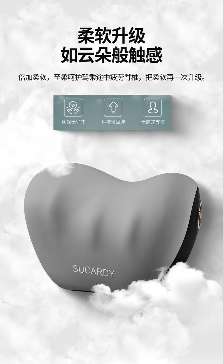 Car Headrest Lumbar Pillow Cushion Car Driving Backrest Car Waist Support Lumbar Neck Pillow Waist Support Pillow