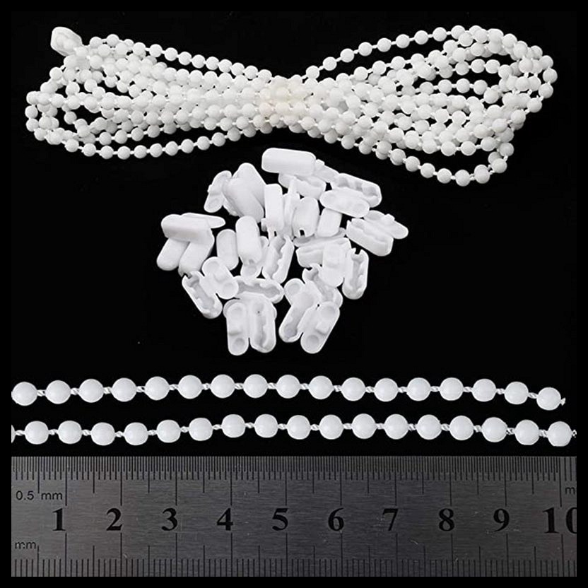 Cuentas / botones de cuentas, accesorios de cortinas 4.5 * 6MM cortinas verticales blancas persianas cortinas accesorios de cadena de cuentas