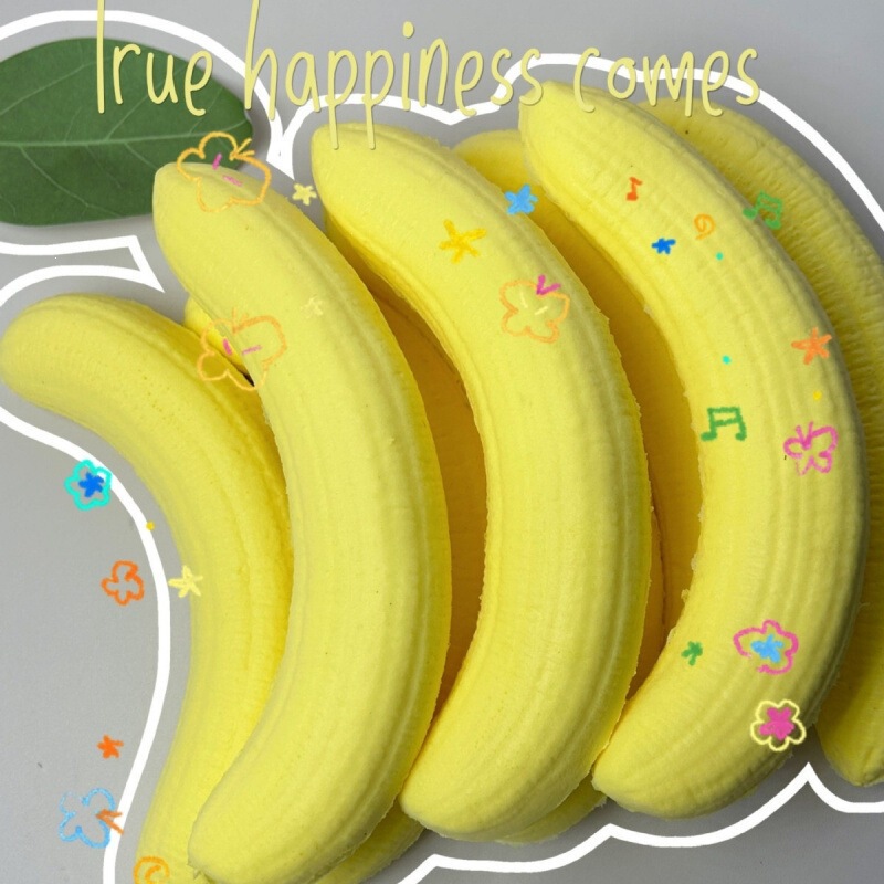 Super Soft Slow-Rebound Hachimi Banana Pulp Handmade Supermarket Stress-Relief Toy Popular Online Finger Toy