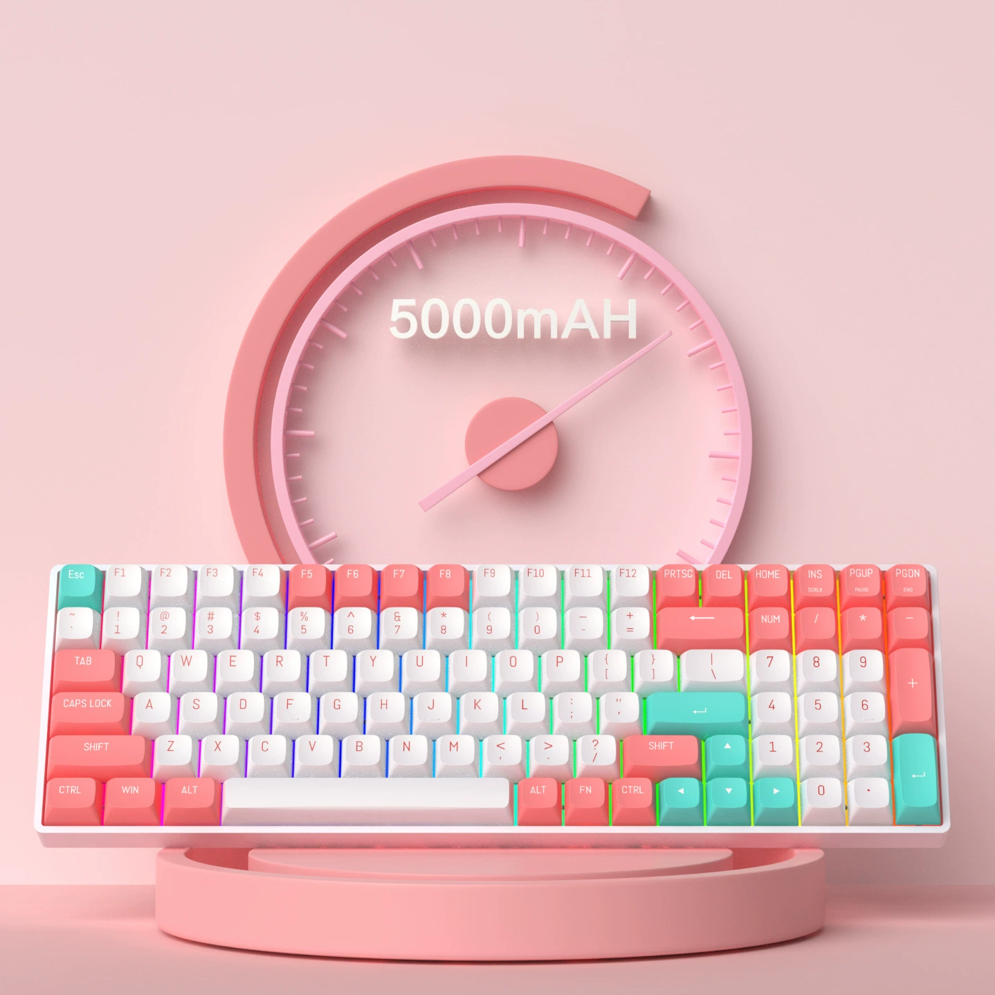 OUSAID OUSEAE DK100 три модели RGB механическая клавиатура стандартная раскладка полный набор клавиш горячей вставки полный набор без задержки