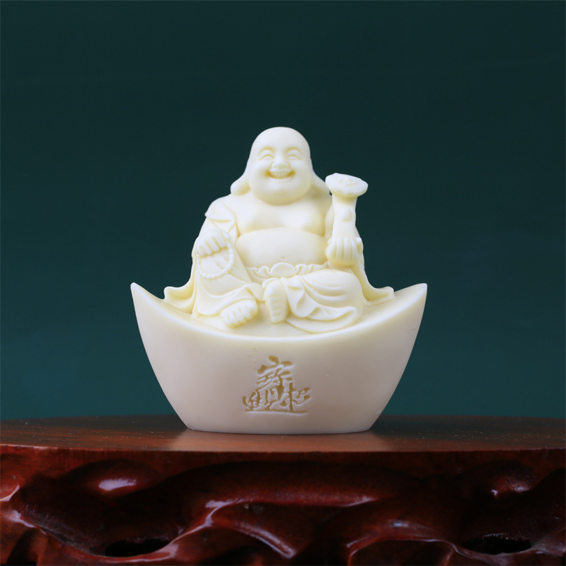 象牙果元宝弥勒佛像家用装饰品笑佛摆件客厅电视柜工艺品中式礼品