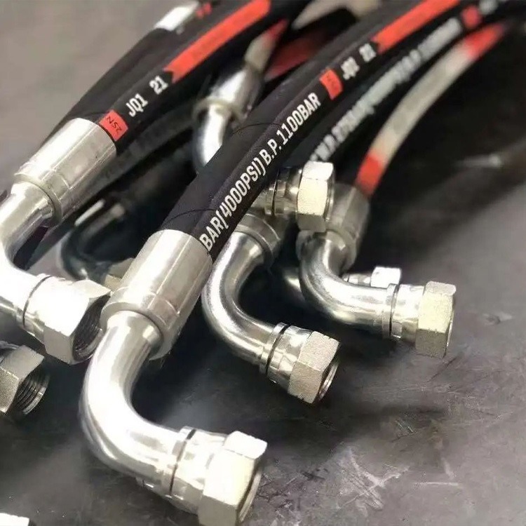 液压软管气动黄油枪油管风炮管双层高强度钢丝布纹高耐压耐油螺纹