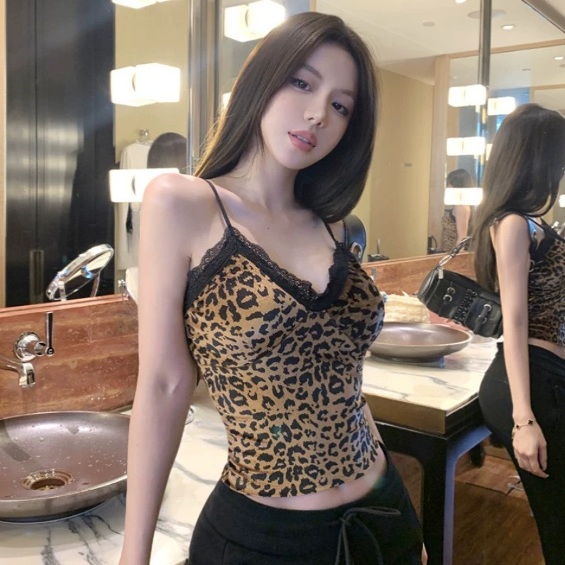 Lace summer fitted sexy short tank top