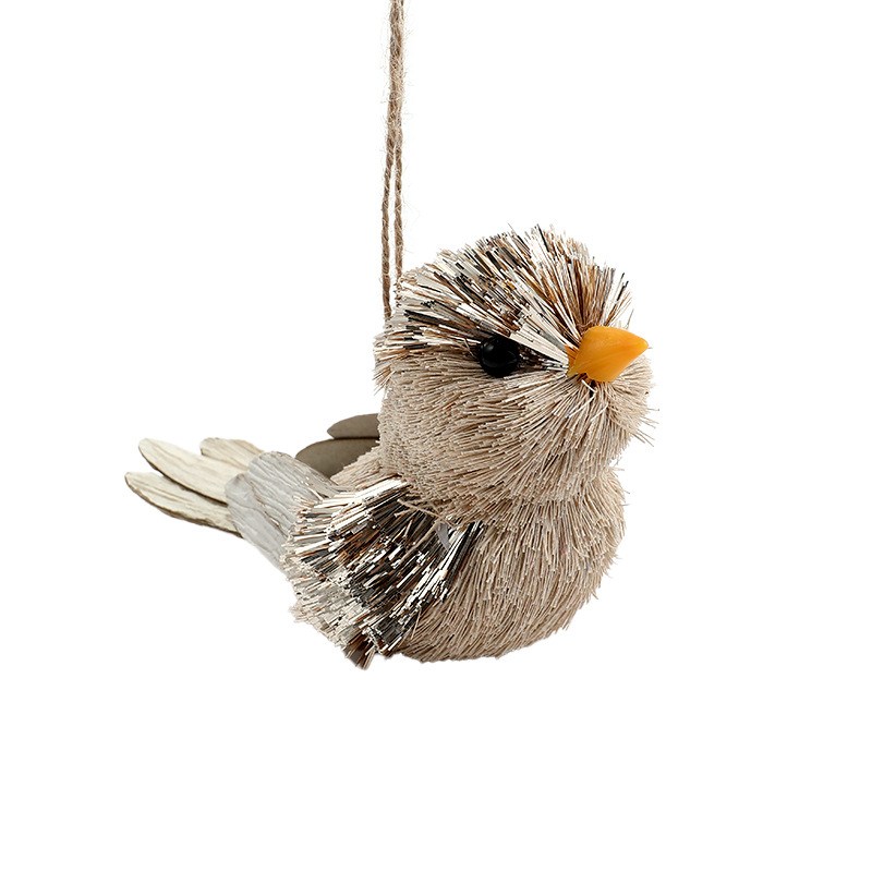 Paja trenzada seda algodón alce colgante muñeca muñeca ventana árbol de Navidad decoración de mesa decoración de Navidad