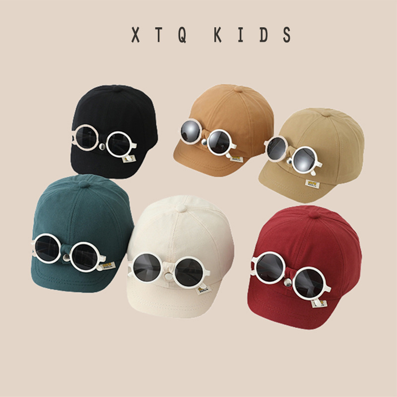 [Gafas extraíbles] Sombrero de bebé, gorra de béisbol para bebés, versión coreana, gorra de visera para bebés de primavera para niños