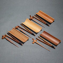 中式復古竹製茶則三件套手工天然茶勺茶夾茶荷茶針茶具六君子套件