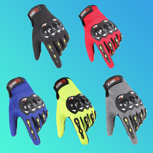 New outdoor cycling gloves with touch screen long finger gloves, hard shell motorbike full finger sports anti-slip fitness gloves