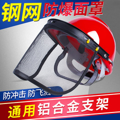 ヘルメット付き保護マスクマスクスクリーン、防爆芝刈り機、ヘッジトリマー、帽子、刈払機、除草機、防爆ネット