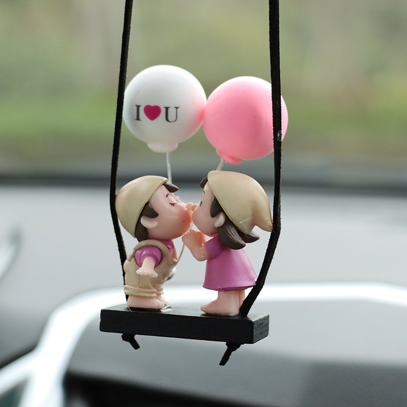 Confession balloon kiss mouth boy girl Car Rearview mirror pendant car interior pendant decoration car ornaments