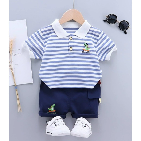 Mo-Dai N short-sleeved suit dark blue