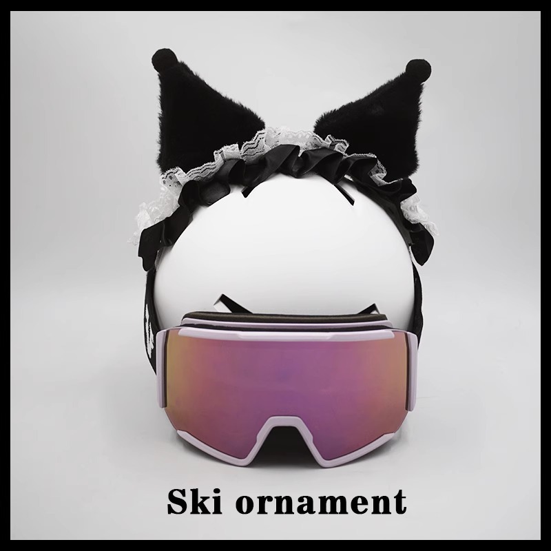 Black Kuromi Headband Motorcycle Helmet Accessory
