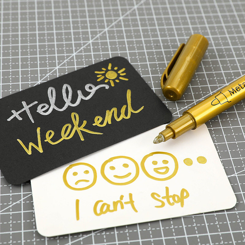 Guangna GN550 oro plata pintura pluma álbum de fotos DIY negro cartón fuego pintura sello resaltar firmar-en rotulador