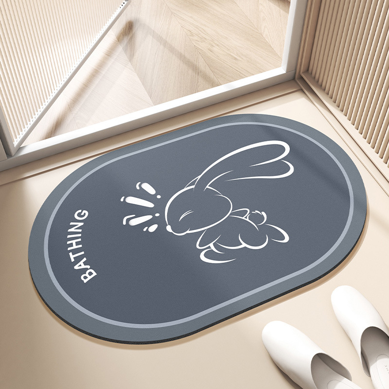 Baño de barro de diatomeas alfombra de suelo de secado rápido inodoro puerta de inodoro absorción de agua alfombra antideslizante inodoro alfombra de caída