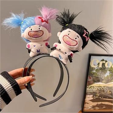 Divertido diadema diente perdido algodón muñeca Linda diversión casera pequeña muñeca horquilla clip tocado novedad