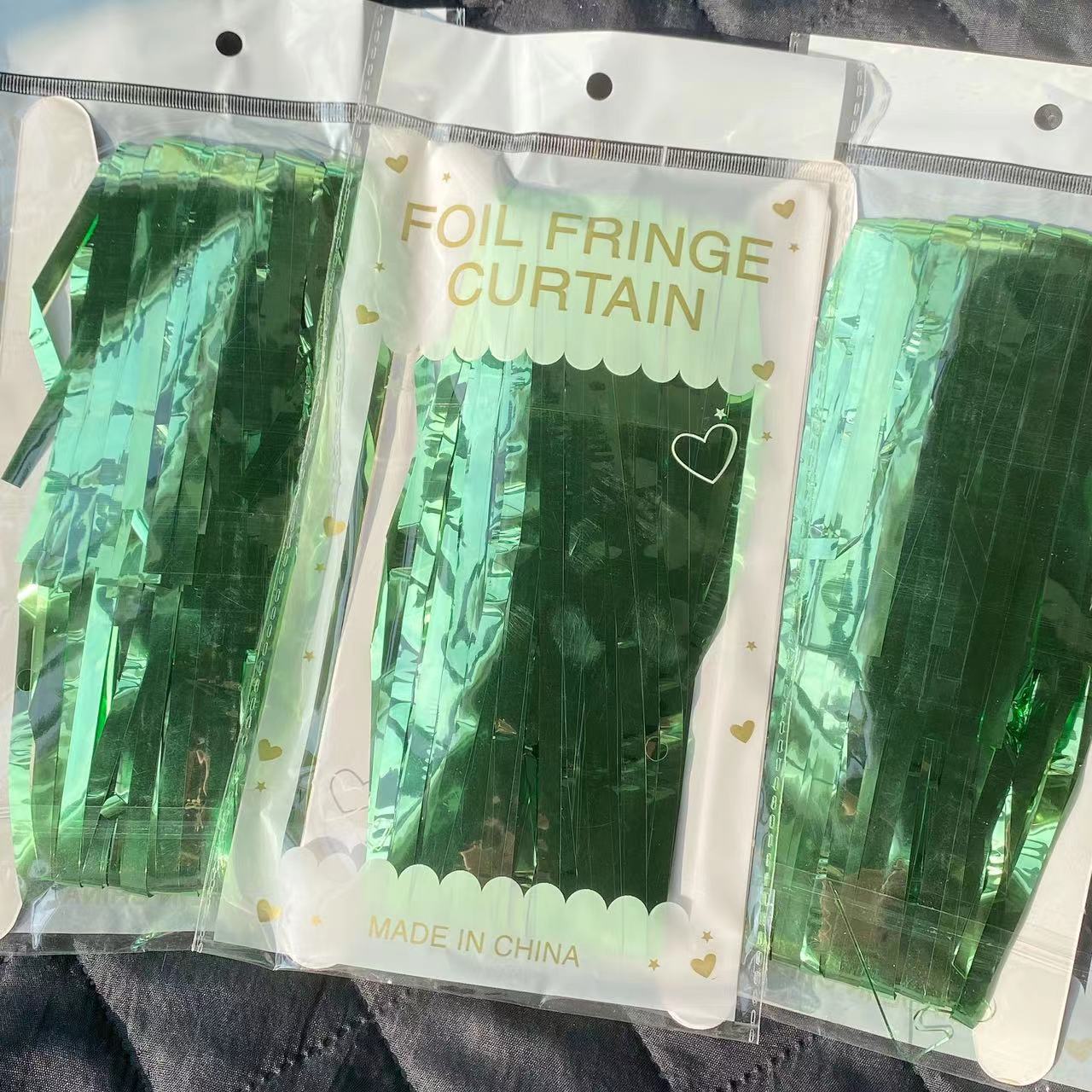 1*2 M lluvia cortina de seda fiesta de cumpleaños boda Fondo pared decoración borla brillante lluvia cortina de seda