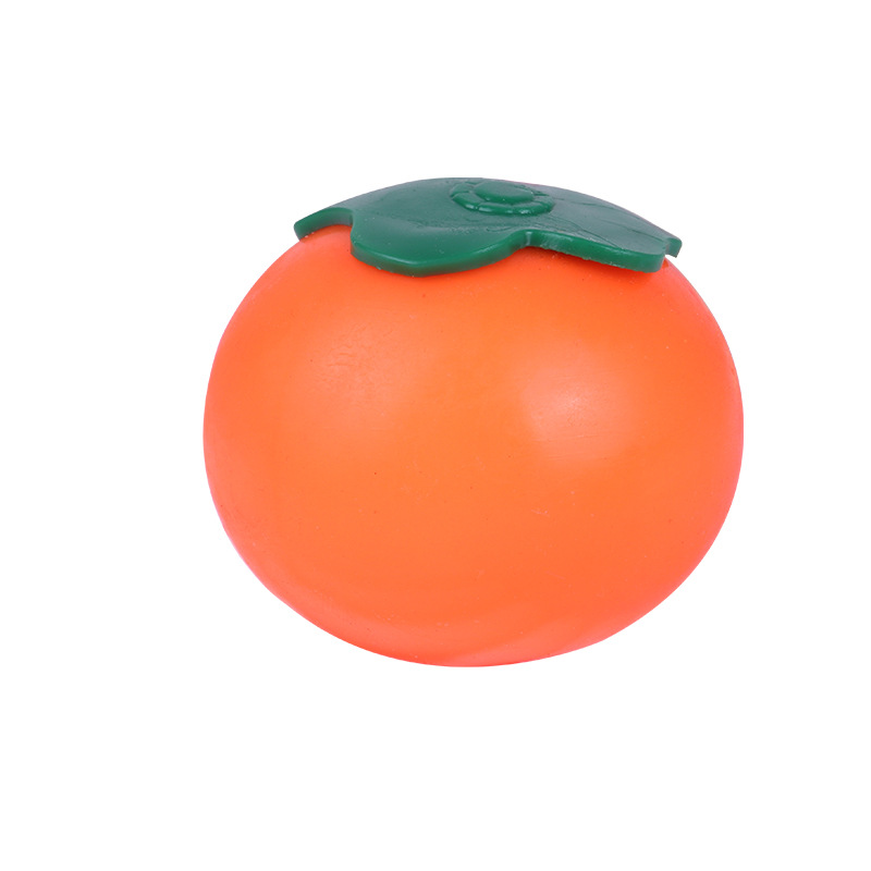 Simulación de líquido caqui pellizcar música descompresión TPR juguete de ventilación de harina rebote lento fruta de simulación