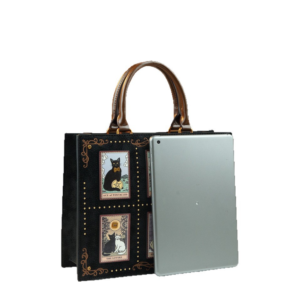 Large Capacity Women's Handbag Cat Elf Stylish Trendy PU Leather Shoulder Crossbody Bag For Commuting Multi-Compartment Zipper_voghion.com