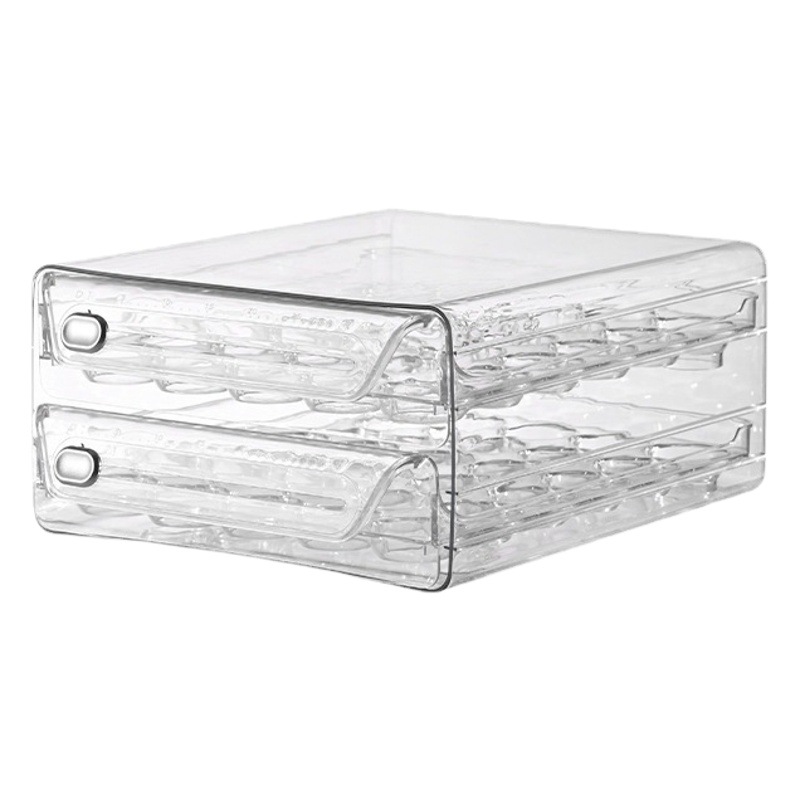 Kitchen egg box transparent multi-specification double-layer drawer egg rack egg storage box refrigerator special crisper