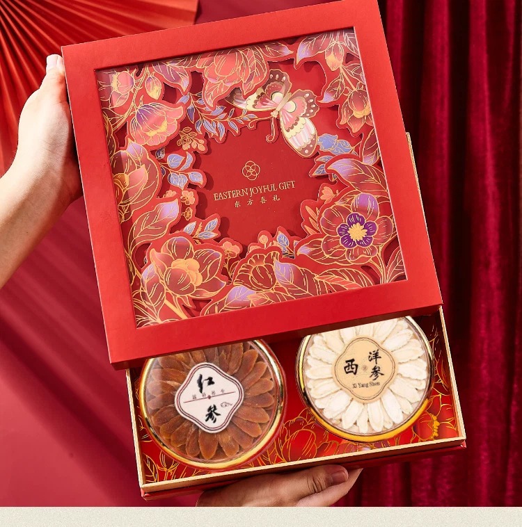 Oriental Festive Four Herb Gift Box American Ginseng Dendrobium Deer Antler Astragalus 1200g specifications