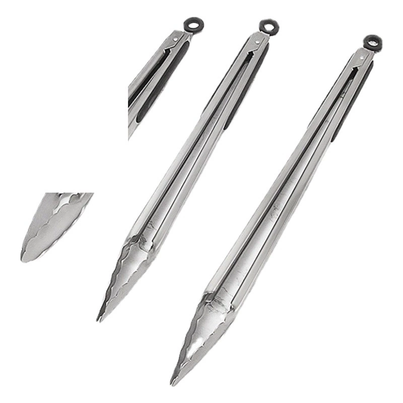 Полный стальной пищевой зажим BBQ инструмент для барбекю зажим 9 дюймов 12 дюймов 14 дюймов 16 фабрика оптовая продажа из нержавеющей стали пищевой зажим