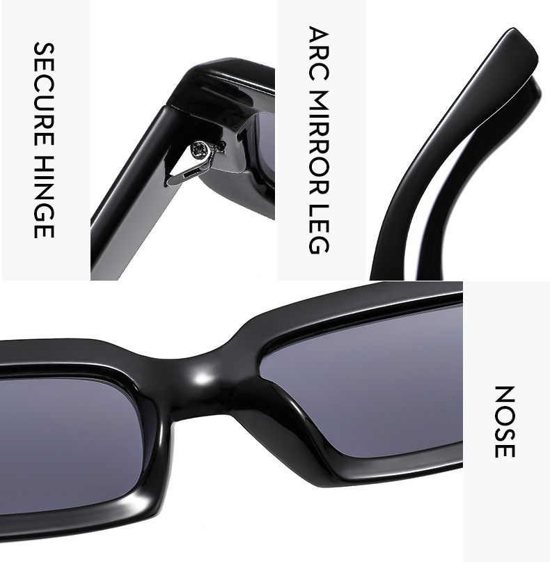Retro Style Retro Solid Color Ac UV400 Protection Square Full Frame Women's Sunglasses
