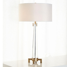 后现代古铜色五金铁艺灯设计师创意台灯卧室床头灯美式水晶台灯