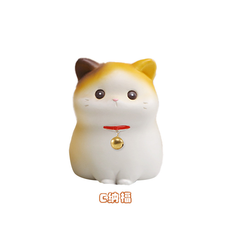 新款可爱福瑞猫猫元气不倒翁桌面摆件创意潮玩车载装饰品厂家直销|undefined