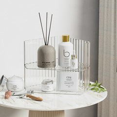 Overflows transparent cosmetic lipstick storage box jewelry desk organizer box large capacity facial mask triangular storage box