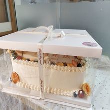金枕蛋糕包裝盒禮盒包裝盒蛋糕盒生日塑料盒子情人節加密