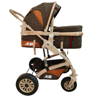 Spot High-View Stroller Shock-Absorbing Two-Way Baby Stroller That Can Sit and Lie down Four-Wheel Stroller Foldable Newborn