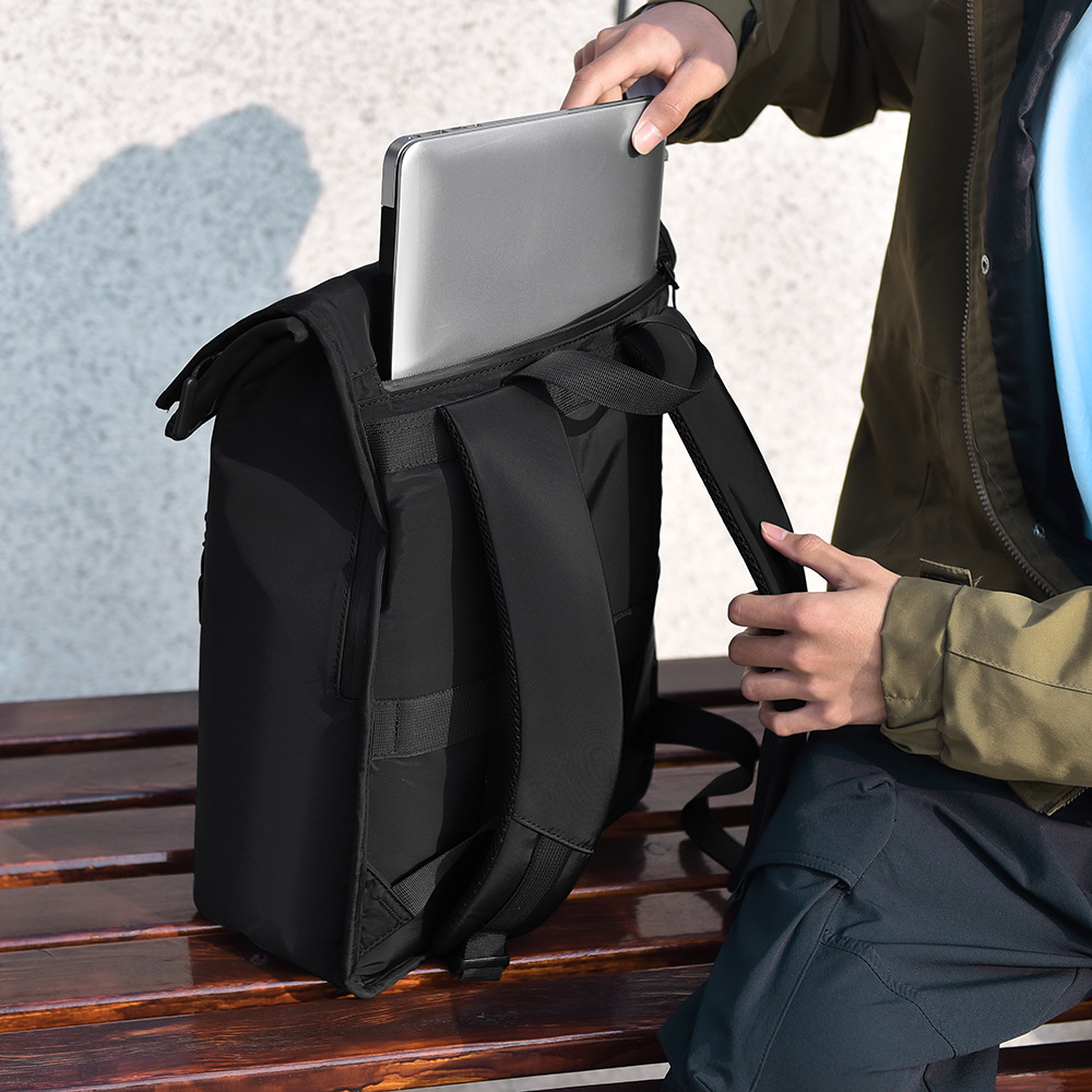 Bolso de hombro textura bolso de hombro masculino de gran capacidad tendencia de ocio de cercanías mochila de viaje de negocios mochila de computadora de cercanías mochila de estudiante