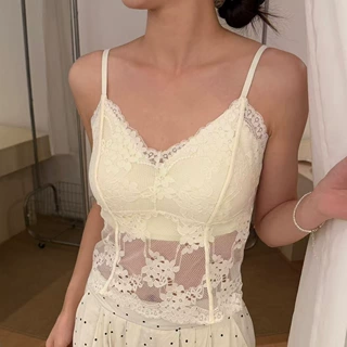 蕾丝吊带背心女内搭小胸平胸专用夏超薄镂空透气性感透色美背内衣