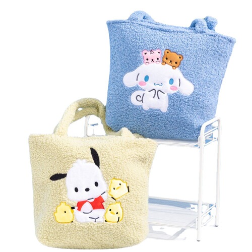 Cartoon casual shoulder bag large capacity handbag furry handbag mommy bag girl fashion bag storage bag