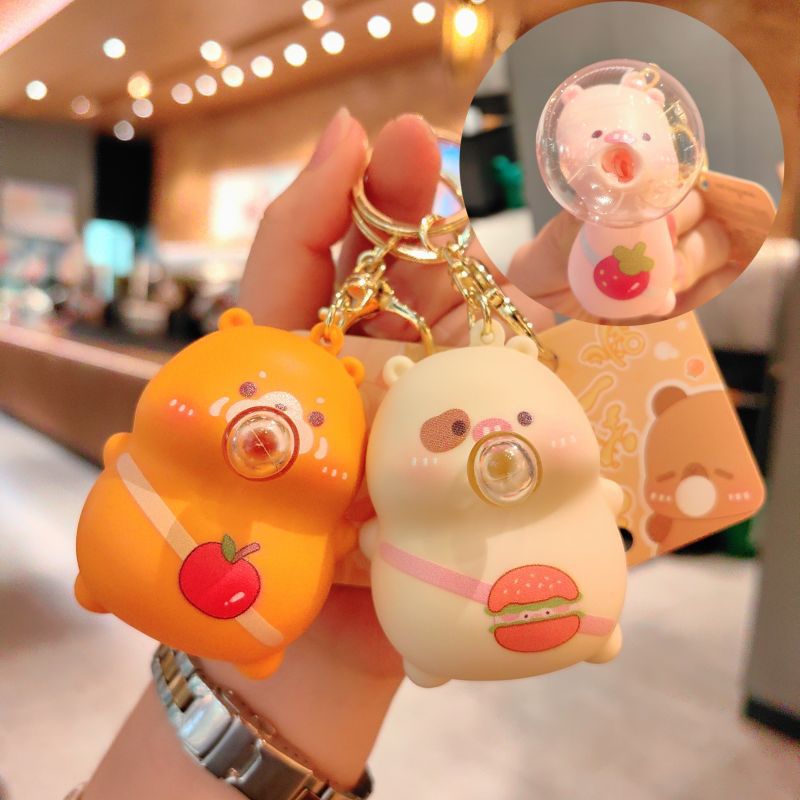 34g Weight Bag Pendant, Keychain Classification 1 Piece Quantity Casual, Holiday Occasion PVC Material Cartoon Character Pattern Unisex Gender Cute Style 1 Piece Cute Cartoon Character PVC Unisex Bag Pendant Keychain 5