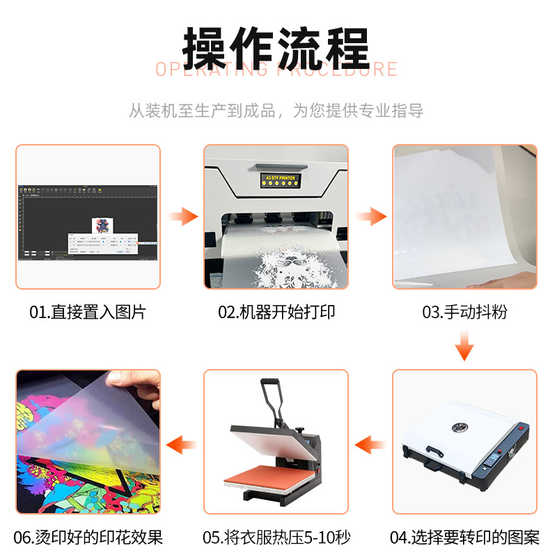 Nueva impresora de transferencia de calor de tinta blanca a3 del fabricante xp600 de una sola boquilla de transferencia de calor almohada de manga corta impresora dtf