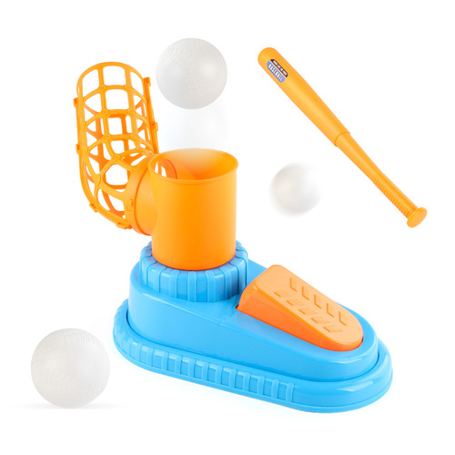 Cross-border baseball ejection launcher Children's outdoor baseball practice machine Parent-child interactive foot pitching toy